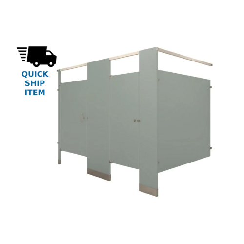 Hadrian Powder Coated Steel Bathroom Partitions - Headrail Braced